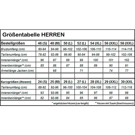 hosengrößen tabelle pdf